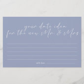 ペリウィンクルフラワーズデイトナイトアイディアシャワーゲーム 便箋 (正面)