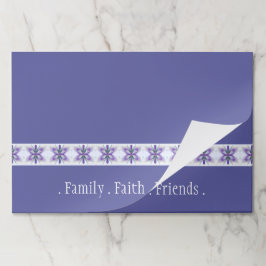 ペリウィンクルフローラテーブルランチョンマット ペーパーパッド