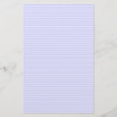 ペリウィンクルブルーとホワイトのストライプの文房具紙 便箋 (正面)