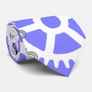 ペリウィンクルブルーのギア ネクタイ