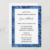 ペリウィンクルブルーアジサイのリハーサルディナー 招待状 (正面/裏面)