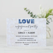 ペリウィンクルブルーアジサイ婚約パーティ 招待状 (スタンド正面)