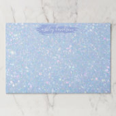 ペリウィンクルブルーグリッター大涙遠くに紙パッド ペーパーパッド (正面)