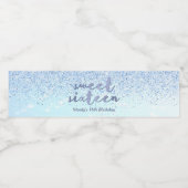 ペリウィンクルブルーグリッター、スウィート16 ペットボトルラベル (シングルラベル)