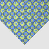 ペリウィンクルブルーグリーン正方形ドット幾何パターン 薄葉紙 (詳細)