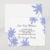 ペリウィンクルブルーデイジーの新しいアドレス 案内状 (正面/裏面)