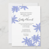 ペリウィンクルブルーデイジー結婚ズリハーサルディナー 招待状 (正面)