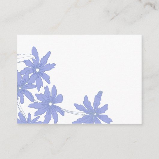 ペリウィンクルブルーデイジー結婚ズ座席表 プレイスカード (裏面)