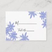 ペリウィンクルブルーデイジー結婚ズ座席表 プレイスカード (正面)