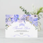 ペリウィンクルブルーフローラキンセアニェラありがとう サンキューカード (スタンド正面)