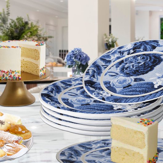 ペリウィンクルブルーフローラトワールNo.1 ペーパープレート