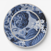 ペリウィンクルブルーフローラトワールNo.1 ペーパープレート (正面)