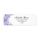 ペリウィンクルブルーフローラ差出人住所ラベル ラベル (正面)