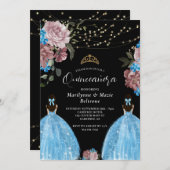 ペリウィンクルブループリンセスフローラツインズキンセアニラ 招待状 (正面/裏面)