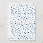 ペリウィンクルブルーボホワイルドフラワーブライダルシャワー 招待状 (裏面)