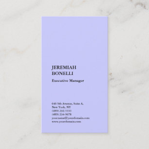 ペリウィンクルブルーモダンミニマリスト上質シルク 名刺