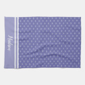 ペリウィンクルブルーレインボーパーソナライズされたラク キッチンタオル (横)
