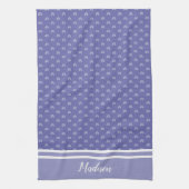 ペリウィンクルブルーレインボーパーソナライズされたラク キッチンタオル (縦)