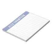 ペリウィンクルブルー名前をカスタムするライン ノートパッド (回転)