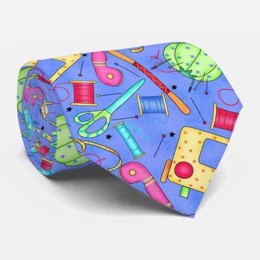 ペリウィンクルブルー裁縫の概念ネックタイ ネクタイ (ロール)