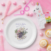 ペリウィンクルプレス山花ボホブライダルシャワー ペーパープレート (パーティー)
