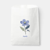 ペリウィンクルモダンブルー結婚フローラ フェイバーバッグ (正面)