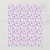 ペリウィンクルラベンダーピンクフラワースクレープブック紙 (正面)