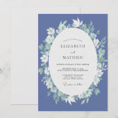ペリウィンクルリースの結婚式 招待状 (正面/裏面)