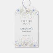 ペリウィンクルワイルドフラワーブライダルシャワーお願いギフトラベル ギフトタグ (正面)