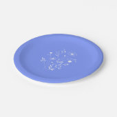 ペリウィンクルワイルドフラワーブライダルシャワー ペーパープレート (アングル)