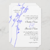 ペリウィンクルワイルドフラワーブランチ結婚式招待状 招待状 (正面/裏面)