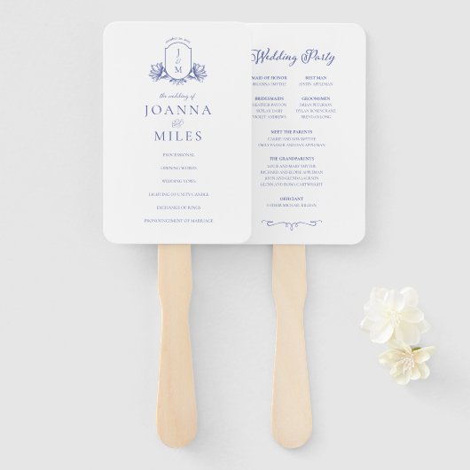 ペリウィンクルヴィンテージモノグラムプログラムハンドファン ハンドファン (正面&裏面)