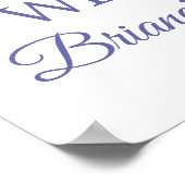 ペリウィンクル明るい赤紫色ブライダルシャワーフローラ歓迎 ポスター (角)