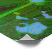 ペリウィンクル爆発ホログラフィック抽象芸術アート ポスター (角)