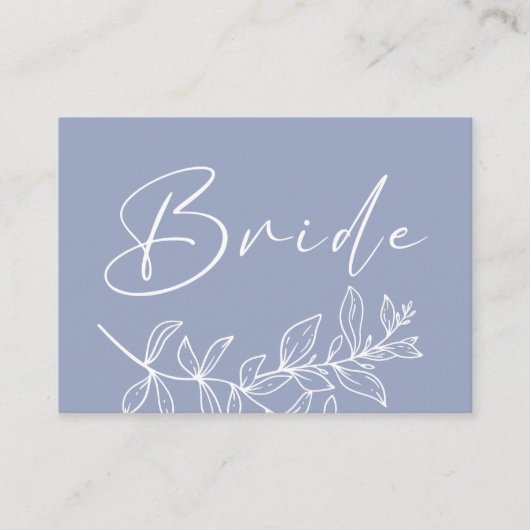 ペリウィンクル結婚フラワー予約座席表 プレイスカード (正面)