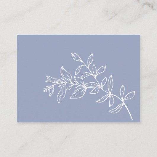 ペリウィンクル結婚フラワー予約座席表 プレイスカード (裏面)