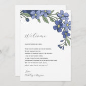 ペリウィンクル結婚フローラのウェルカムレターの日程 プログラム (正面/裏面)