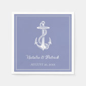 ペリウィンクル航海のいかり結婚ズ紙ナプキンス スタンダードカクテルナプキン (正面)