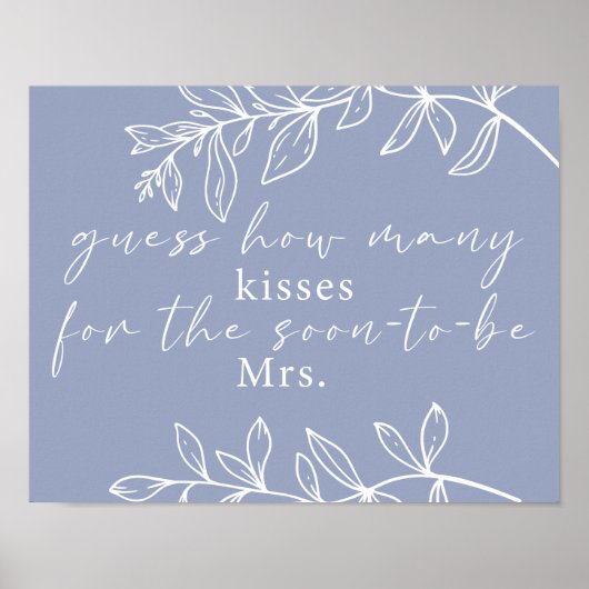 ペリウィンクル花ゲームの数を推測するキス ポスター (正面)