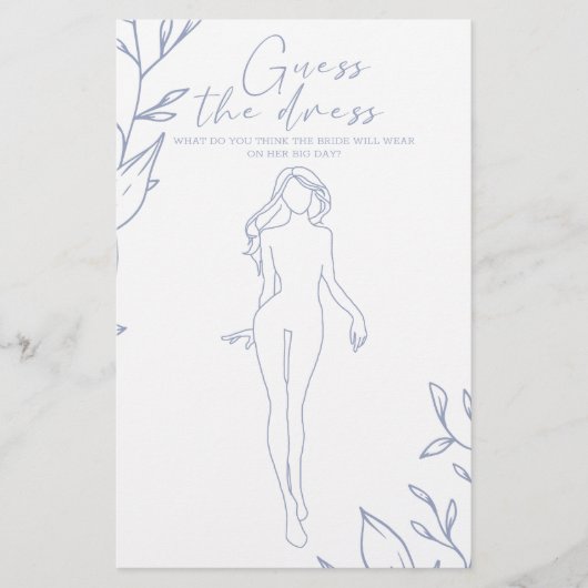 ペリウィンクル花ブライダルゲーム推測ドレス チラシ (正面)