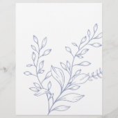 ペリウィンクル花ブライダルシャワービンゴゲーム (裏面)