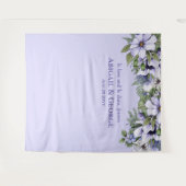 ペリウィンクル花模様フォトウォール結婚背景 タペストリー (正面(横))