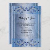 ペリウィンクル華美結婚式招待状 招待状 (正面/裏面)