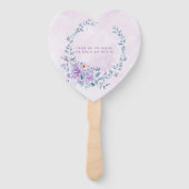 ペリウィンクル薄紫牡丹結婚リースのカスタム ハンドファン (裏面)