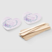 ペリウィンクル薄紫牡丹結婚リースのカスタム ハンドファン (組立なし)