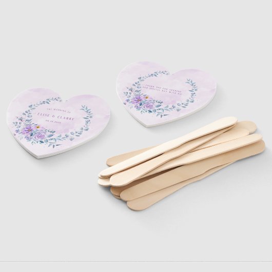 ペリウィンクル薄紫牡丹結婚リースのカスタム ハンドファン (組立なし)