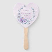 ペリウィンクル薄紫牡丹結婚リースのカスタム ハンドファン (正面)