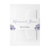 ペリウィンクル赤面水カラー結婚フローラ 招待状ベリーバンド (正面例)