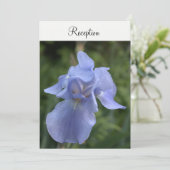 ペリウィンクル アイリス フローラル ウェディング レセプション 招待状 (スタンド正面)
