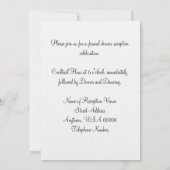 ペリウィンクル アイリス フローラル ウェディング レセプション 招待状 (裏面)